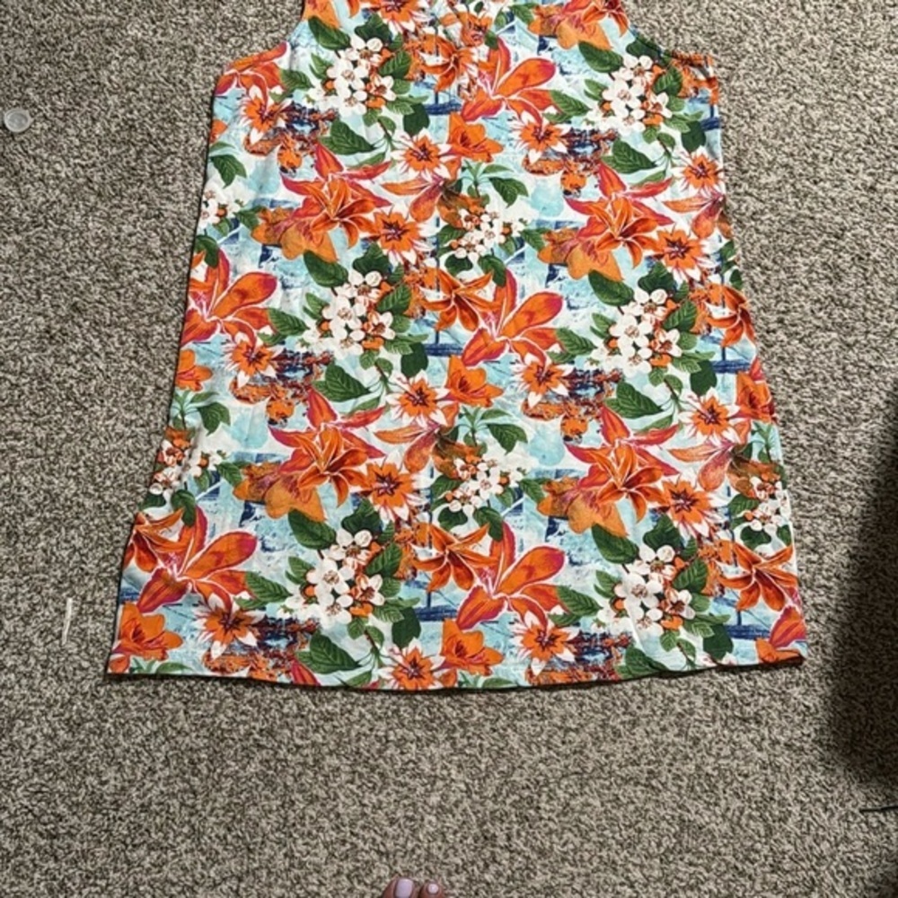 Floral Orange and Green Women's Skirt